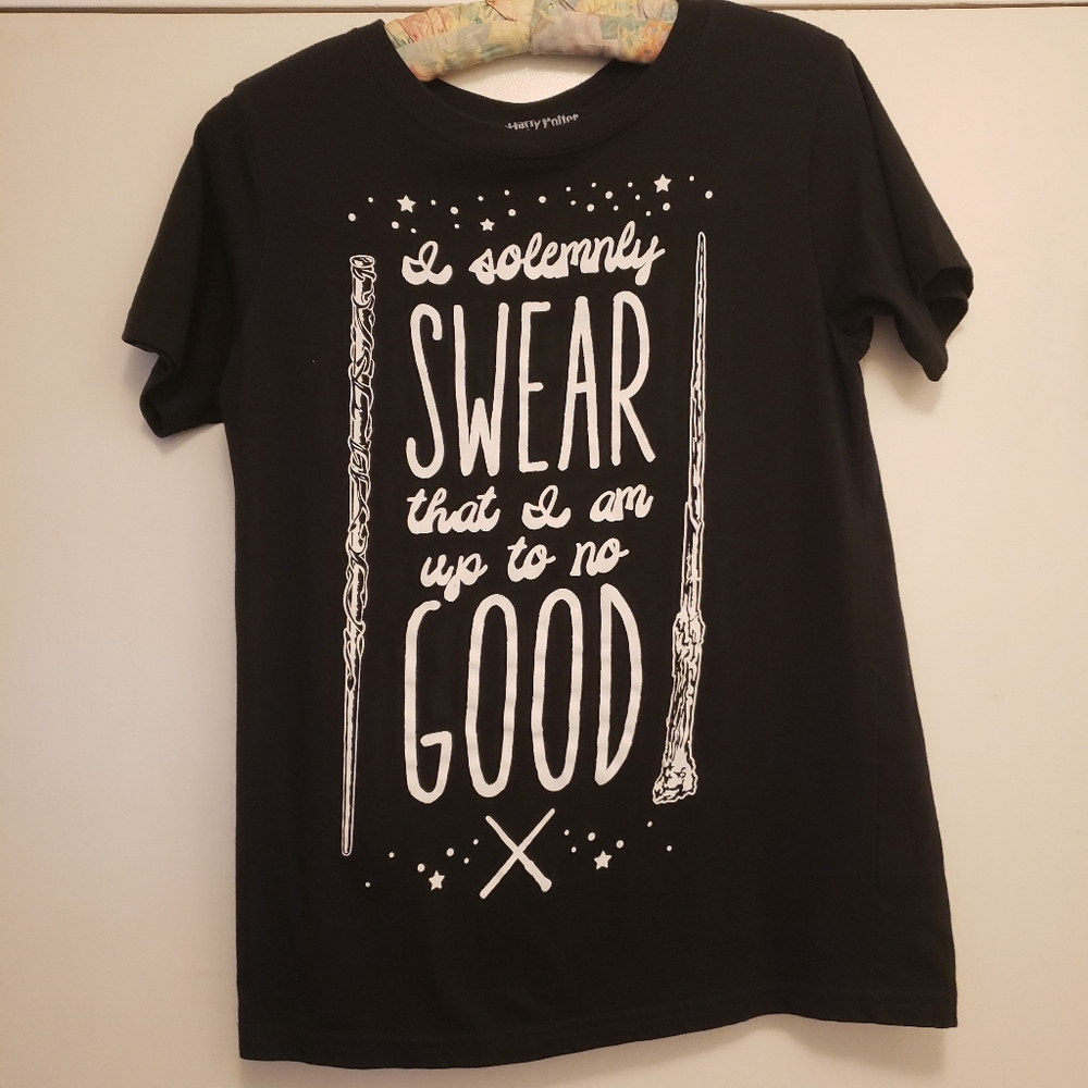 Harry Potter Black Short Sleeve Women Size Small